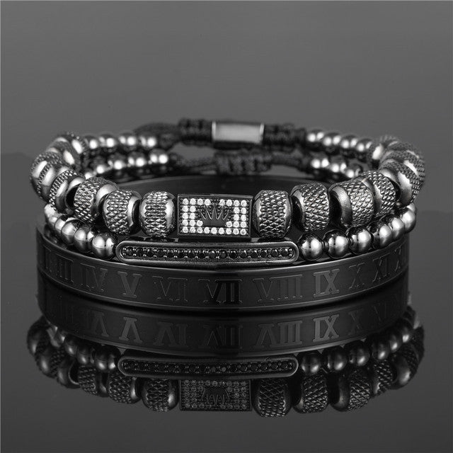 Multicolor option Tri-Stainless Steel Bracelet