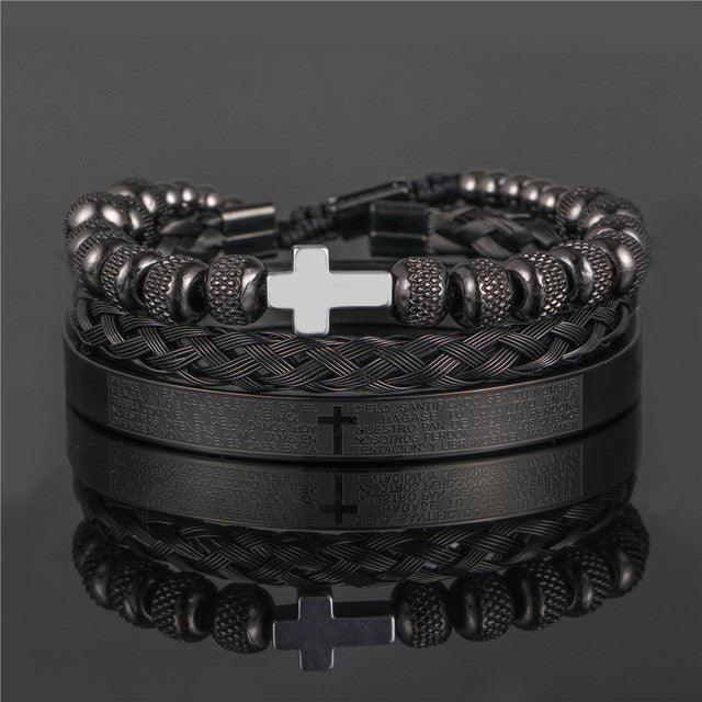 Multicolor option Tri-Stainless Steel Bracelet